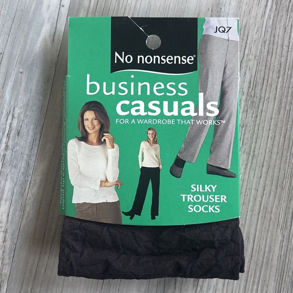 New No  Nonsense Business Casuals Silky Trouser Socks JQ7 Brown Women’s